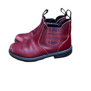 Blundstone Chelsea Ankle Boots Red Leather Comfort AU  3